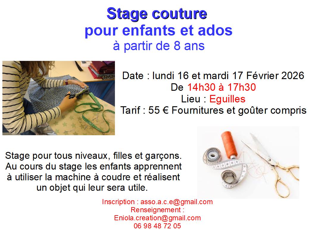 stage de couture à Eguilles